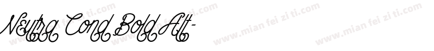 Neutra Cond Bold Alt字体转换
